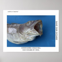Ahorre nuestros océanos, pare la pesca excesiva impresiones