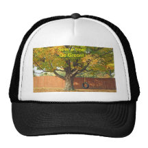 ¡Ahorre un árbol, vaya verde! Gorras