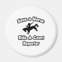 Ahorre un caballo, monte a un reportero de corte imán de frigorifico