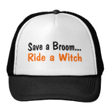 Ahorre un paseo de la escoba una bruja gorros bordados