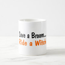 Ahorre un paseo de la escoba una bruja taza de café
