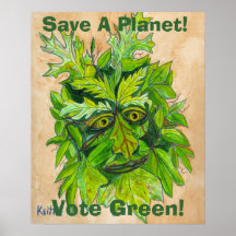 ¡Ahorre un planeta! ¡Vote el verde! Impresiones