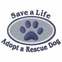 Ahorre una vida adoptan un perro del rescate (azul polo bordado