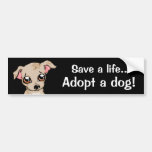 Ahorre una vida adoptan un perro pegatina de parachoque