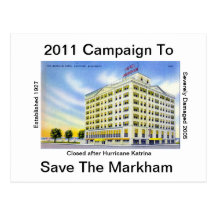 Ahorro del hotel histórico de Markham Tarjeta Postal