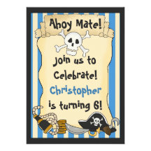 ¡Ahoy compañero! Invitación del cumpleaños del pir