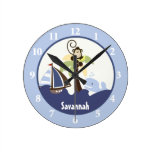 Ahoy el reloj de pared de la ballena del mono del  reloj de pared