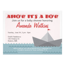 Ahoy es una invitación de la fiesta de bienvenida 