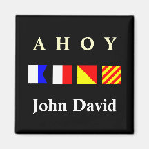 Ahoy imán personalizado