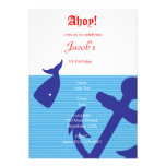 "Ahoy" invitación náutica del cumpleaños