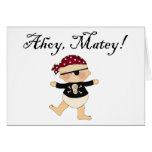 Ahoy tarjeta afable del pirata del bebé