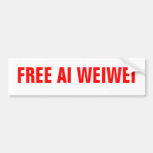 "Ai libre Weiwei" Bumperstickers Pegatina De Parachoque