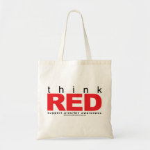 AIDS/HIV piensan rojo Bolsas