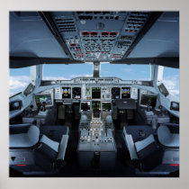Airbus A380 - Carlinga HD posters