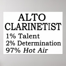 Aire caliente de Clarinetistt del alto Poster