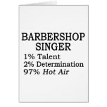 Aire caliente del cantante de la barbería tarjetón