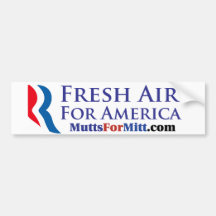 ¡Aire fresco para América! Etiqueta De Parachoque