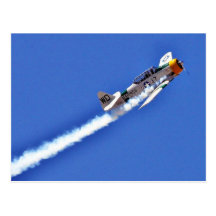 Airshows acepilla humo de las alas de los infantes tarjeta postal