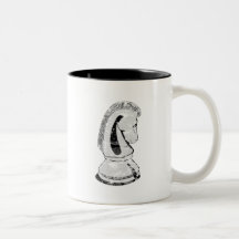 ajedrez - caballero tazas de café