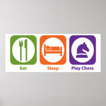 Ajedrez de Eat Sleep Play Poster