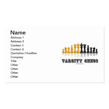 Ajedrez del equipo universitario (juego de ajedrez tarjetas personales