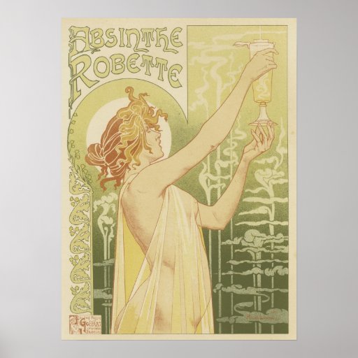 Ajenjo de Robette - poster de Nouveau del arte