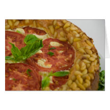 Ajo y pastel de queso asados de Pesto Tarjeta