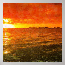 Ajuste rojo de Sun Poster