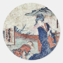 Akasaka por Katsushika, Hokusai Ukiyoe Etiquetas