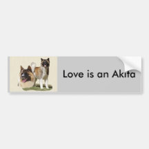 Akita Etiqueta De Parachoque