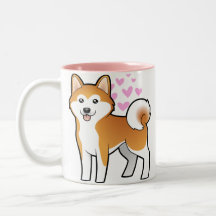 Akita Inu/amor de Shiba Inu Taza