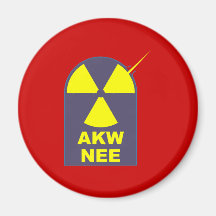 AKW nein nee Atomkraft Kernkraft Magnets