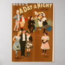 Al día de Hoyt y un teatro retro de la noche Posters