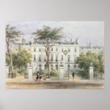 Al oeste frente de la casa de sir Robert Peel Poster