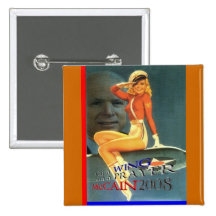 Ala de McCain y botón modelo del rezo Pins