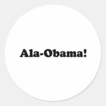 ALA-OBAMA - Modificado para requisitos particulare Pegatinas Redondas