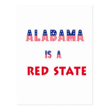 Alabama es un estado rojo postales