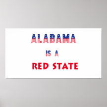 Alabama es un estado rojo impresiones