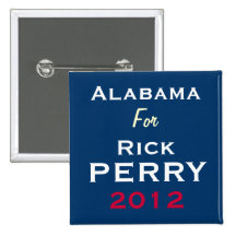 ALABAMA para el botón de la campaña de Rick Perry  Pins
