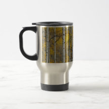 Álamos tembloses del otoño tazas de café