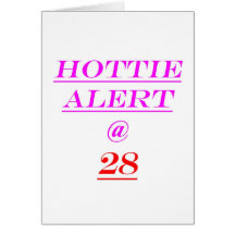 Alarma de 28 Hottie Tarjeton