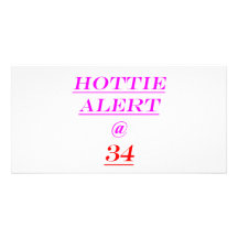 Alarma de 34 Hottie Tarjeta Con Foto Personalizada