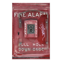 Alarma de incendio arte con fotos