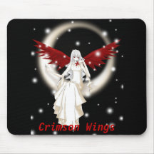 ¡Alas carmesís! Mousepad Tapetes De Raton