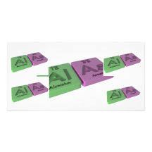 Alas como aluminio del Al y como arsénico Tarjetas Fotograficas Personalizadas