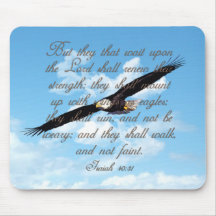 Alas como Eagles, biblia del cristiano del 40:31 d Alfombrillas De Ratones
