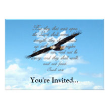 Alas como Eagles, biblia del cristiano del 40:31 d Invitacion Personalizada