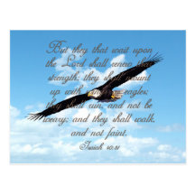 Alas como Eagles, biblia del cristiano del 40:31 d Postal