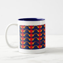 Alas de la taza del AMOR - azul