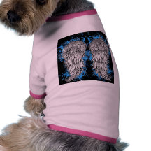 Alas del ángel del perrito camisetas de perrito